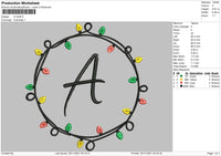 A Initial Embroidery File 4 size