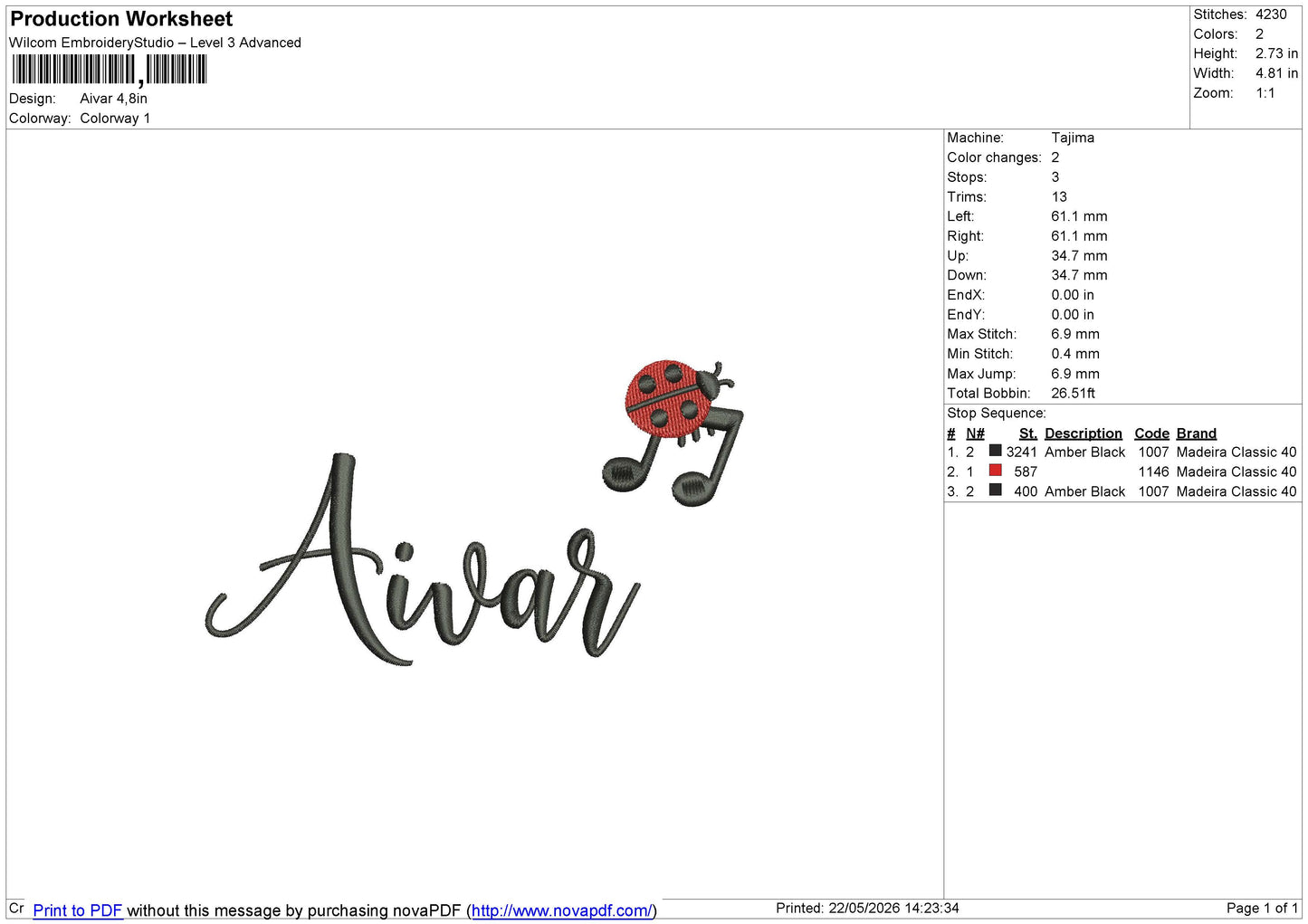 ALL NAMES Embroidery File 6 size