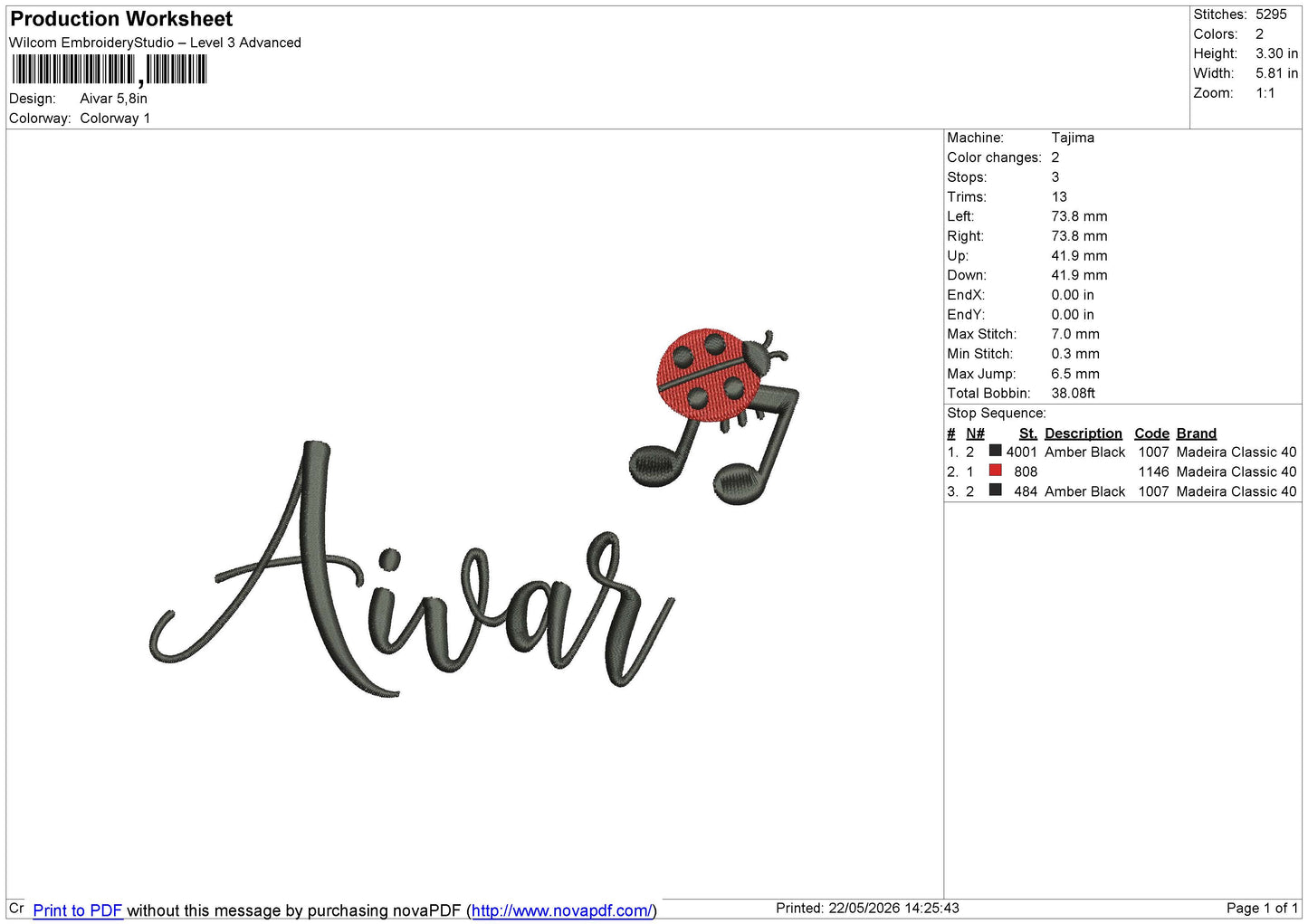 ALL NAMES Embroidery File 6 size