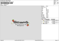 Sweetstext0601 Embroidery File 6 sizes