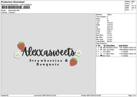 Sweetstext0601 Embroidery File 6 sizes