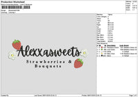 Sweetstext0601 Embroidery File 6 sizes