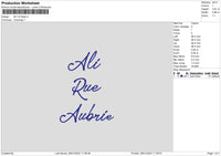 Names 02 Embroidery File 6 sizes