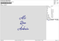 Names 02 Embroidery File 6 sizes