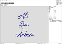 Names 02 Embroidery File 6 sizes