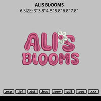 Alis Blooms Embroidery File 6 sizes