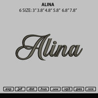 Alina Embroidery File 6 sizes