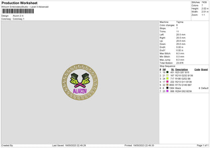 Alucin Embroidery File 6 sizes