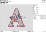 Amelia Text Embroidery File 6 sizes