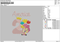 Americatext 0203 Embroidery File 6 sizes