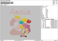 Americatext 0203 Embroidery File 6 sizes