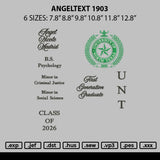Angeltext Embroidery File 6 sizes