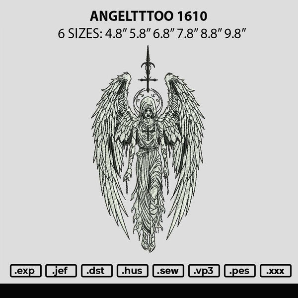 Angeltattoo 1610 Embroidery File 6 sizes