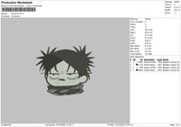 Anime Chibi B Embroidery File 6 sizes