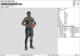 Player Anthony Embroidery File 6 sizes