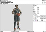 Player Anthony Embroidery File 6 sizes