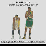 Players 2212 Embroidery File 6 sizes