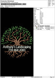 Anthonytstext Embroidery File 6 sizes