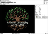 Anthonytstext Embroidery File 6 sizes