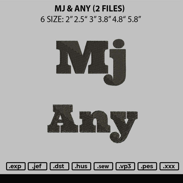 Mj Any Embroidery 2 Files