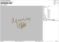 Aquarius Embroidery File 4 size