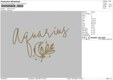 Aquarius Embroidery File 4 size