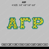 ARP Lv Pattern Embroidery File 4 size