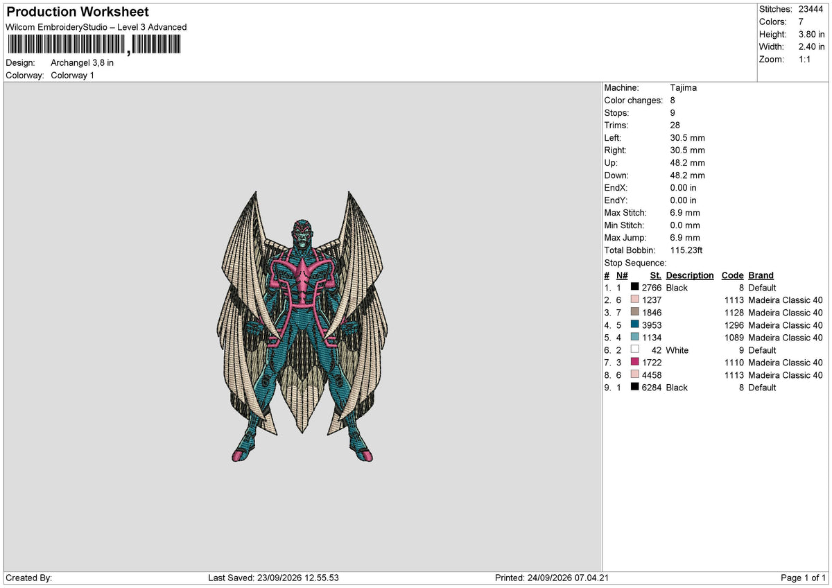 Archangel Embroidery Machine Design Files