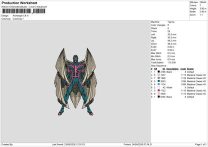 Archangel Embroidery Machine Design Files