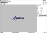 Arialenatext Embroidery File  6 sizes