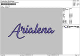 Arialenatext Embroidery File  6 sizes