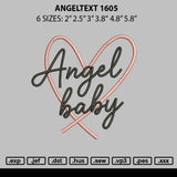 Angeltext 1605 Embroidery File 6 sizes