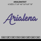Arialenatext Embroidery File  6 sizes