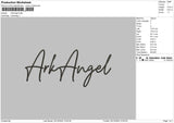 Arkangle Embroidery File 6 sizes