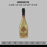 Armand De Embroidery File 6 sizes