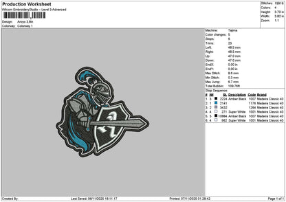 Aroyo -sword Embroidery File 6 sizes