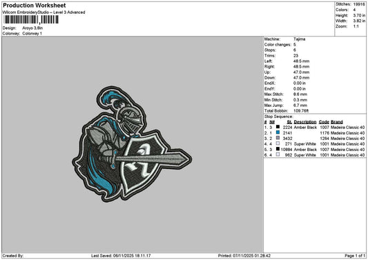 Aroyo -sword Embroidery File 6 sizes