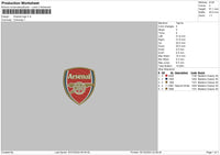 Arsenal0310 Embroidery File 6 sizes