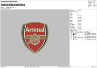 Arsenal0310 Embroidery File 6 sizes