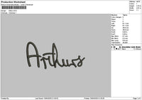 Arthurstext Embroidery File 6 sizes