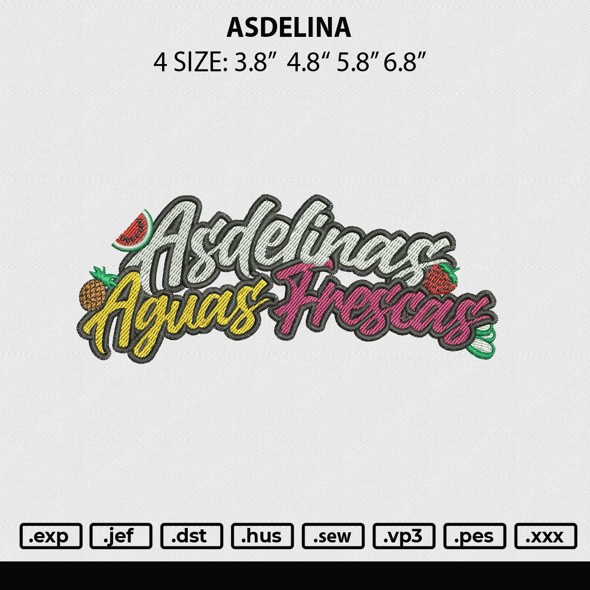Esdelinas Embroidery File 4 size