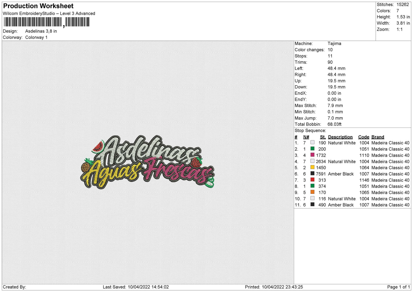 Esdelinas Embroidery File 4 size