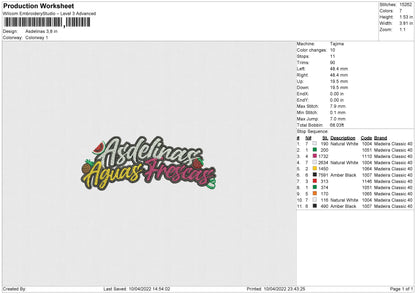 Esdelinas Embroidery File 4 size