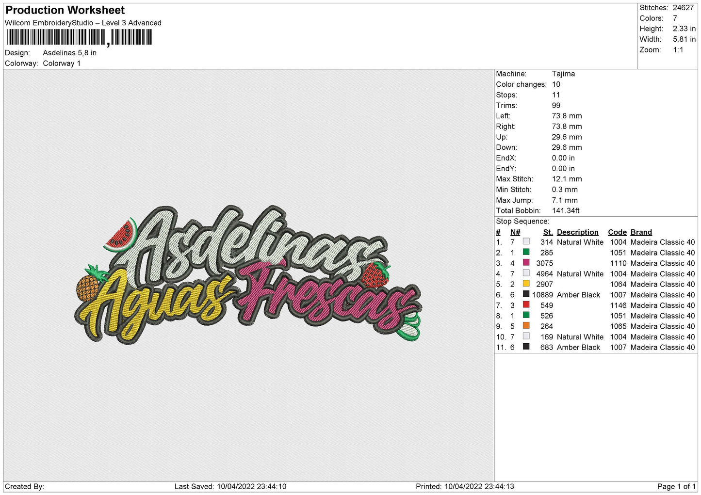 Esdelinas Embroidery File 4 size