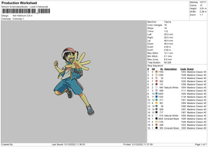 Ketchum Embroidery FIle 6 sizes