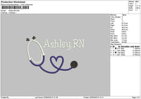 Ashleytext 2206 Embroidery File 6 sizes