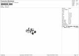 Astrotext 03 Embroidery File 6 sizes