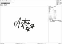 Astrotext 03 Embroidery File 6 sizes