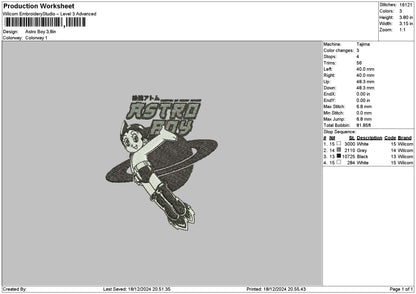 Astro 1812 Embroidery File 6 sizes