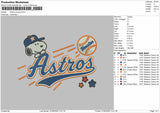 Astros Snoopy 0706 Embroidery File 6 sizes